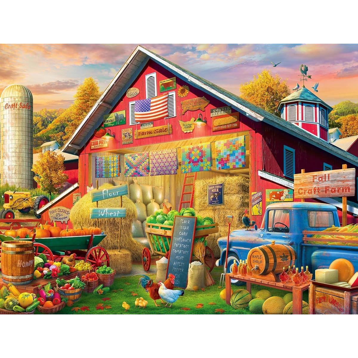 Springbok 1000 Piece Jigsaw Puzzle Golden Days Made in USA