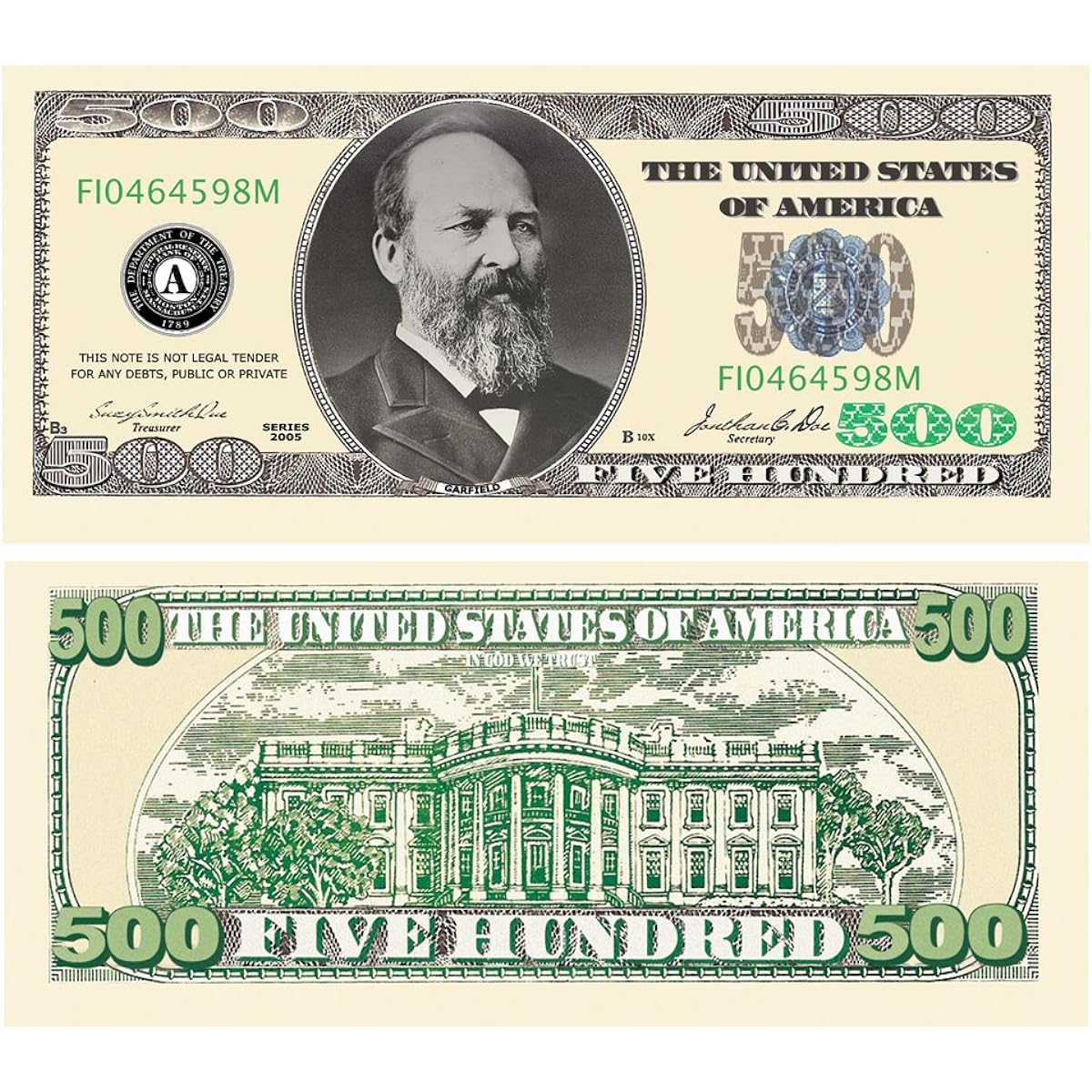 American Art Classics Casino Night Party Package - Includes $100, $500.00, $1000.00, $10,000.00, $50,00 and $100,00 bills.
