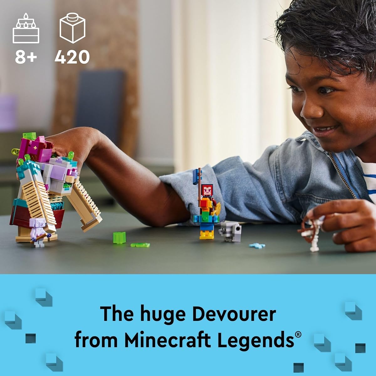 LEGO Minecraft Legends The Devourer Showdown Adventure Set, Minecraft Toys, Popular Characters and Minecraft Action Figures, Gaming Gift Ideas, Ages 8+, 21257