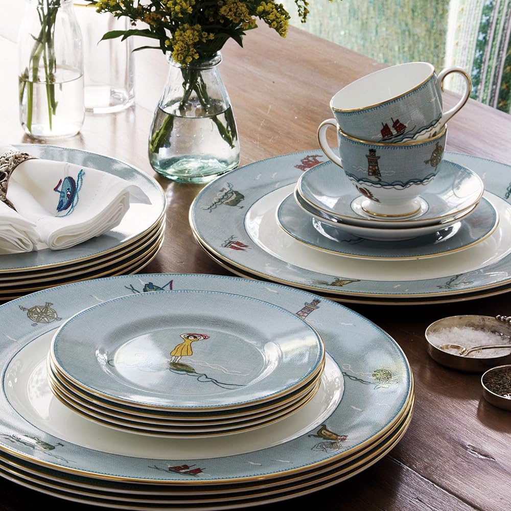 [Regular Imported Product] Wedgwood Plate 20cm Sailor's Farewell by Kit Kemp 1051044