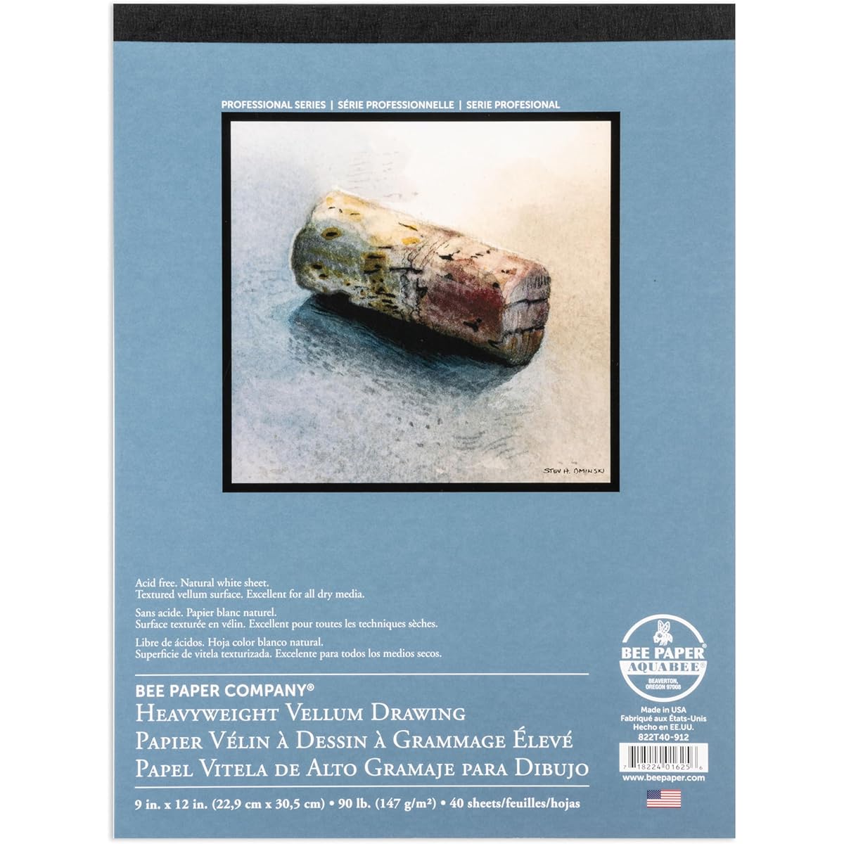 Bee Paper Heavy Vellum Sketch Pad, 9-Inch by 12-Inch by Bee Paper Company