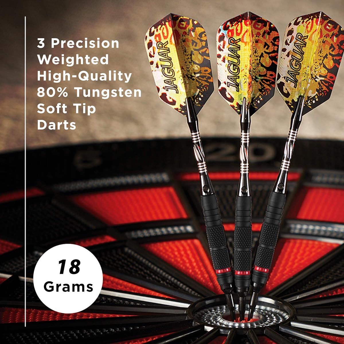 Viper 21-2405-18 Jaguar Tungsten Soft Tip Darts - 18 Gram