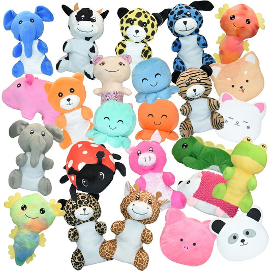 Stuffed Animals Small Plush Toys Variety Mix (8-9 Inches) - 100 Pieces