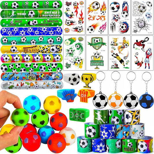 55 Pieces Soccer Party Favors for Ages 4-8 Kids Birthday Gift Treasure Chest Toys School Supplies Classroom Rewards Carnival Prizes Piñata Fillers Goodie Bag Stuffers for Boys and Girls Ages 8-12