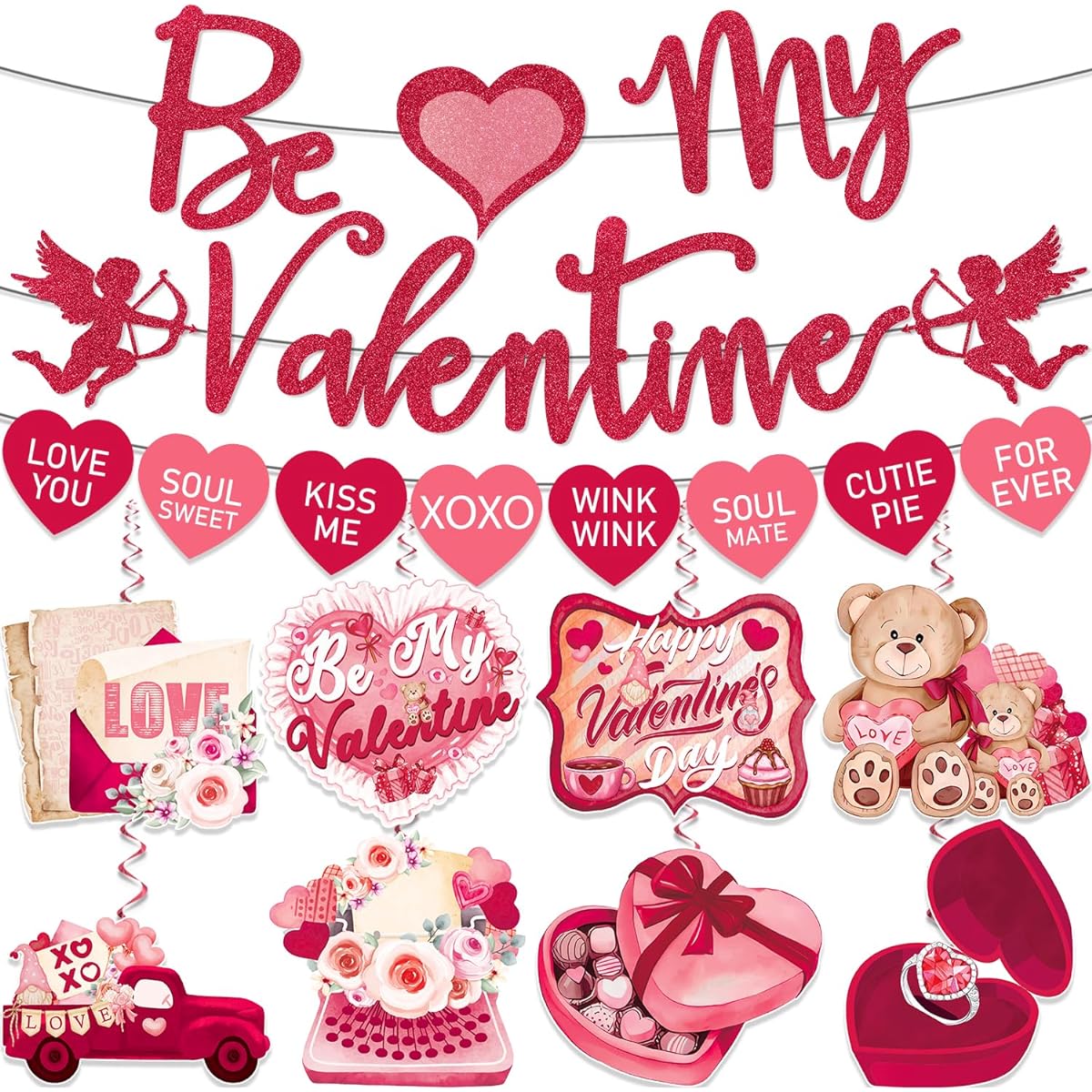 Valentine's Day Decor Banner Swirl 2