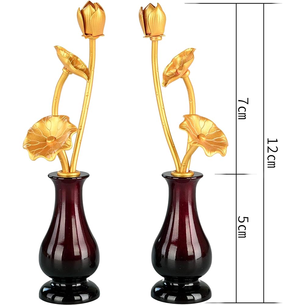 Toshikobo High-grade Metal Everlasting Flowers 1 Set with Vase (Tame Color, Small)