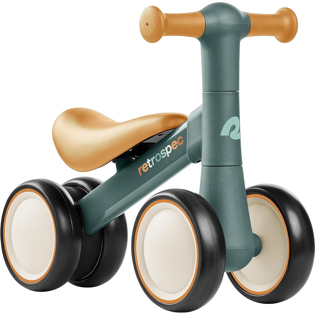Retrospec Cricket Baby Walker Balance Bike with 4 Wheels for Ages 12-24 Months Toddler Bicycle Toys for 1 Year Old Boys & Girls