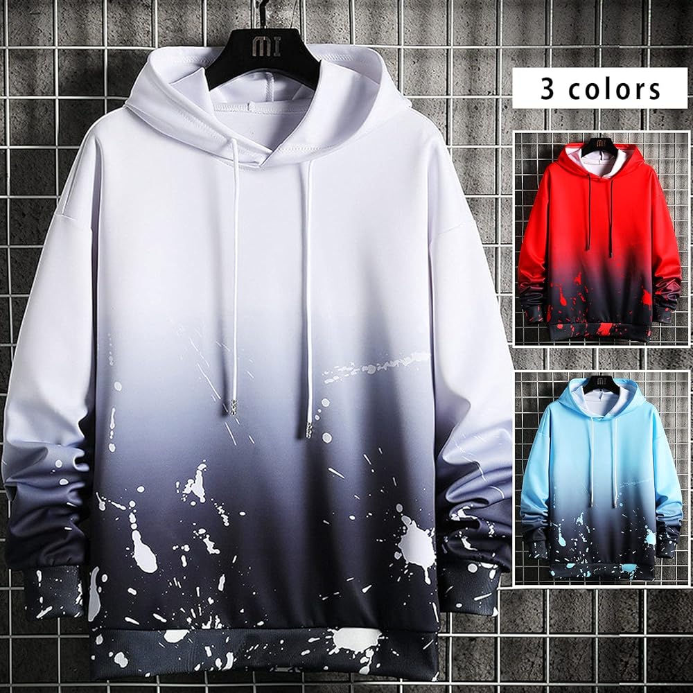 [AYISTELU] Autumn Clothes, Parka, Men's, Long Sleeve, Sweatshirt, Hooded, Pullover, Comfortable, Stylish, Parka, Autumn, Winter, Spring