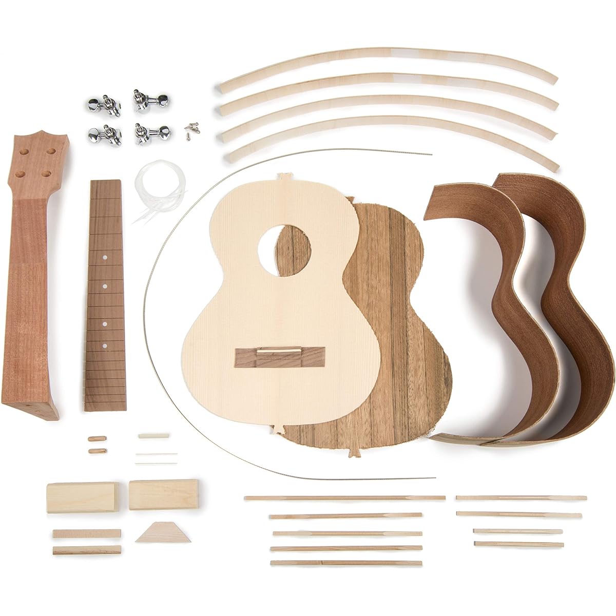 StewMac Walnut Tenor Ukulele Kit with Spruce Top