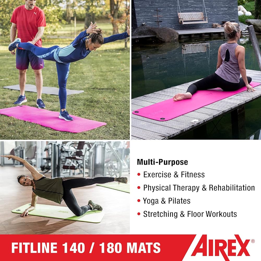AIREX Training Mat Fitline 180 Thickness 10mm Charcoal FITLINE 180 FITLINE180SI Charcoal