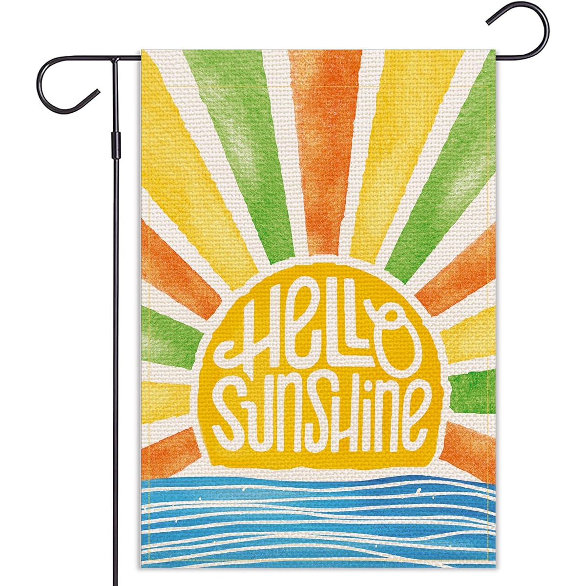 Balgardekor Hello Sunshine Summer Garden Flag 12.5 x 18 Inch Double Sided Funny Vertical Outdoor Yard Flag Welcome Happy Party Outdoor Decoration (12.5 x 18, Hello Sunshine)