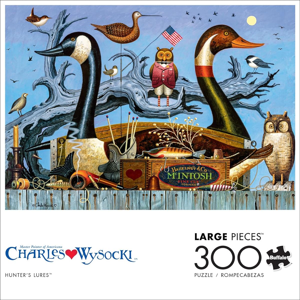 Buffalo Games - Charles Wysocki - Lure of the Hunter - 300 Large Piece Jigsaw Puzzle for Adults, Challenging Puzzle, Perfect for Game Night - Finished Size 21.25 x 15.00