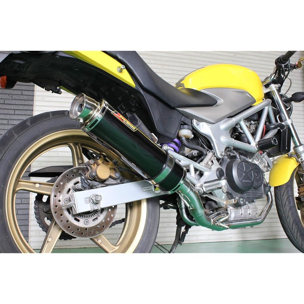 Realspeed Honda VTR250/F (MC33) Bike Muffler (FI Vehicle Only) Cougar Stainless Steel Black Color Full Exhaust Muffler RSP-CGA-002