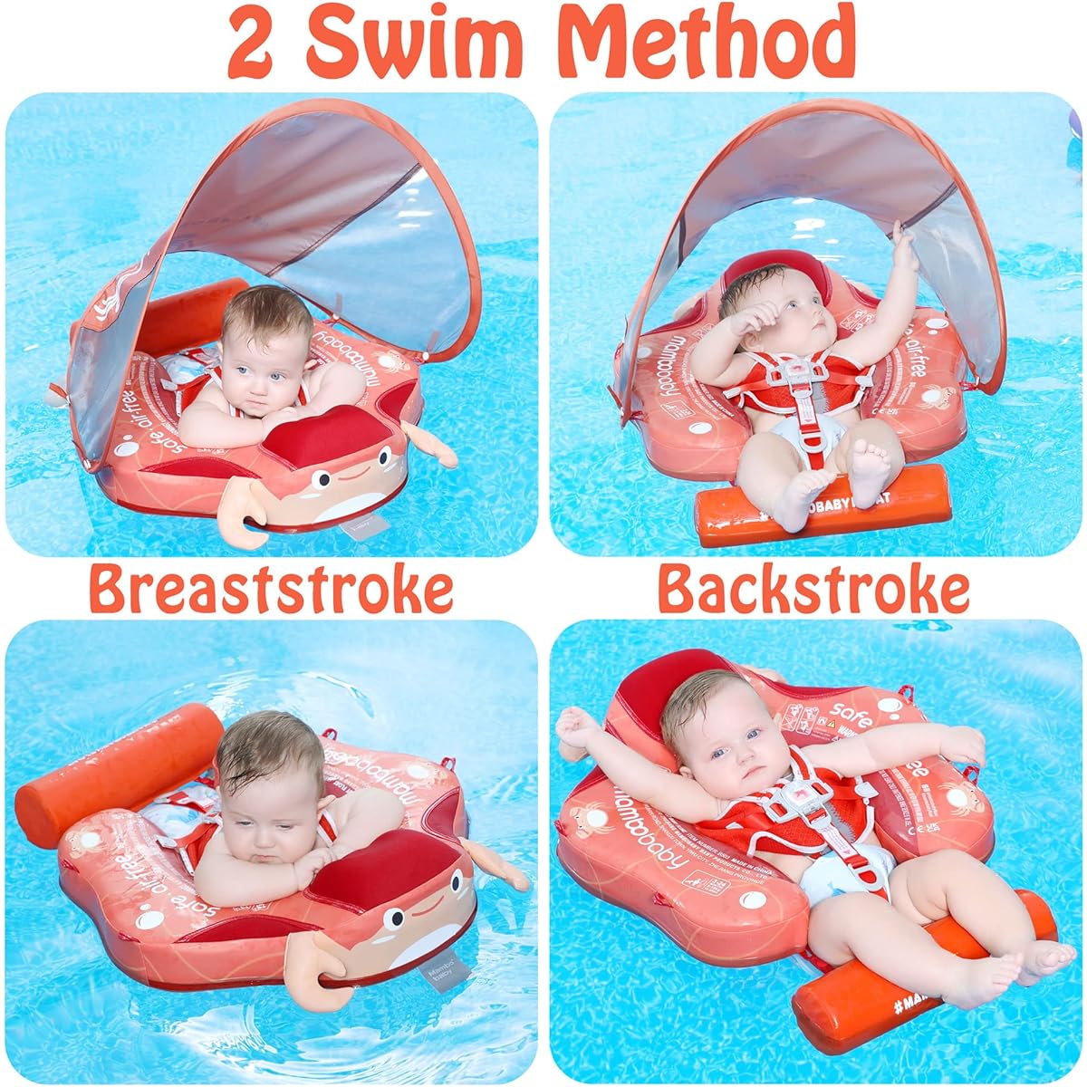 HECCEI Mambobaby Float with Canopy Add Tail Deluxe Edition Baby Float