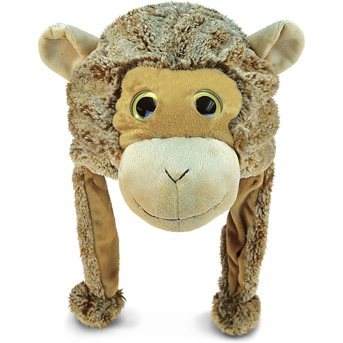 Puzzled Monkey Super-Soft Stuffed Plush Hat Stuffed Animal Toy