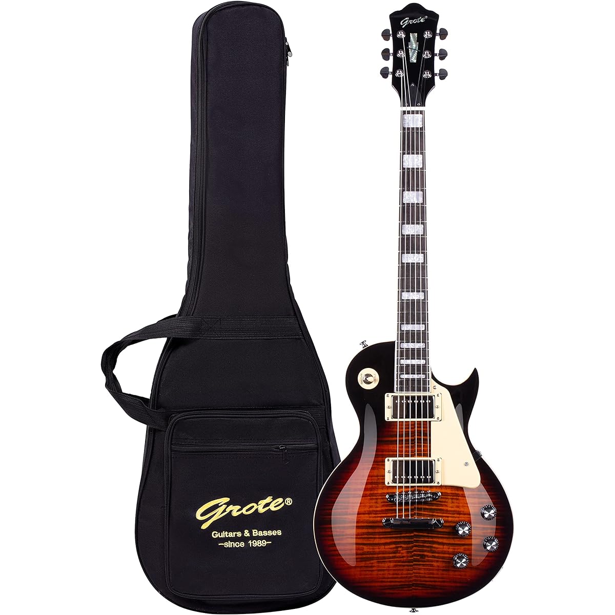 Grote LP Style Solid Body Electric Guitar with Gig Bag LPYS-006 (TS)