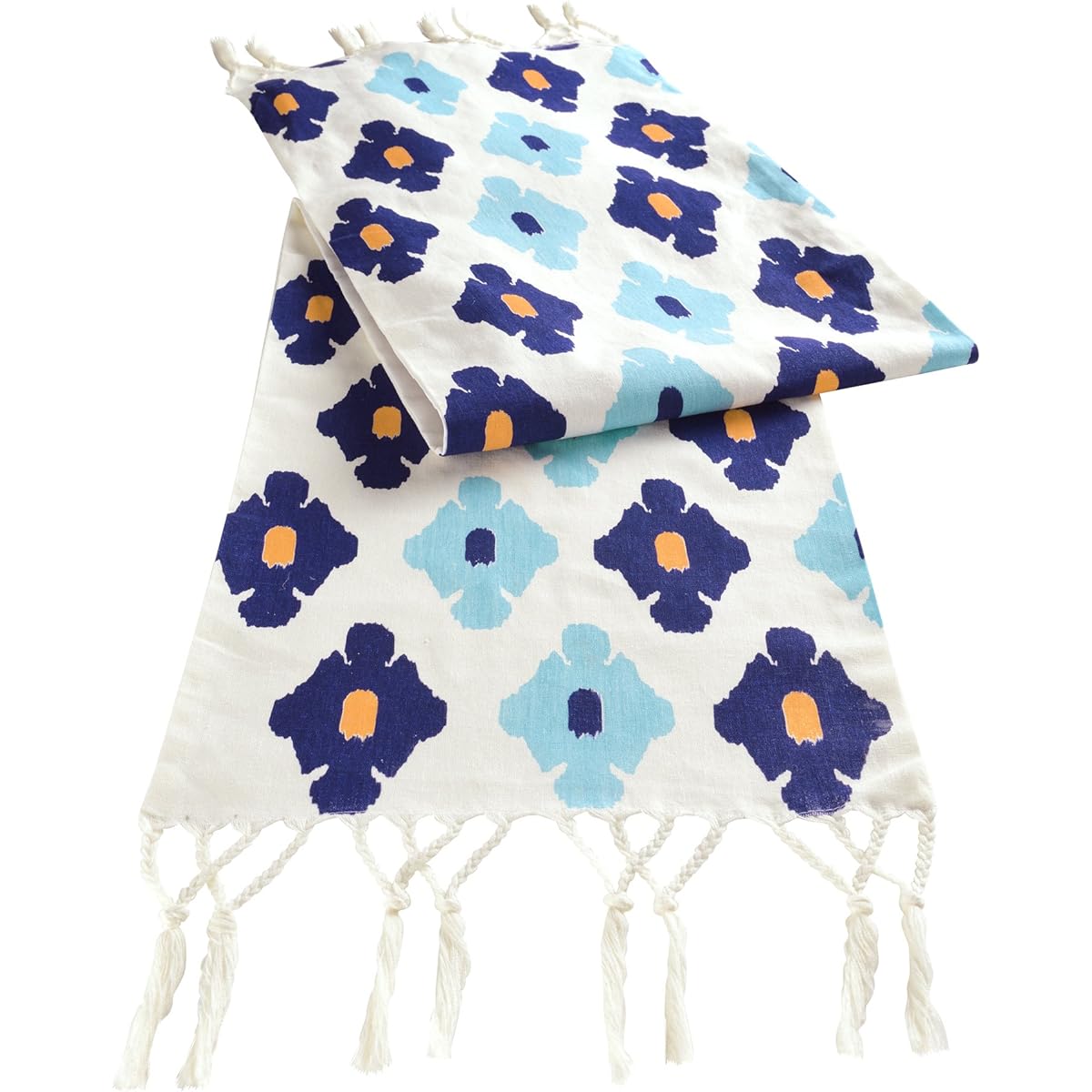 Grasslands Road Fabric Ikat Table Runner, 182.9cm