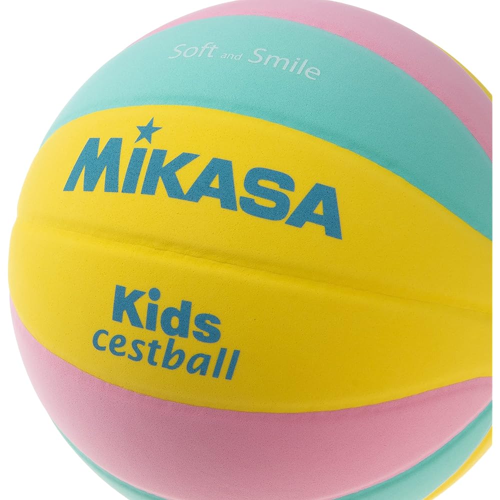 MIKASA Sesto Ball Certified by Japan School Physical Education Research Association (For Boys/Girls/Elementary School Students) EVA Special Sponge Smile Series Yellow/Pink/Green SC-YPLG Recommended Internal Pressure 0.2~0.25 (kgf/㎠)