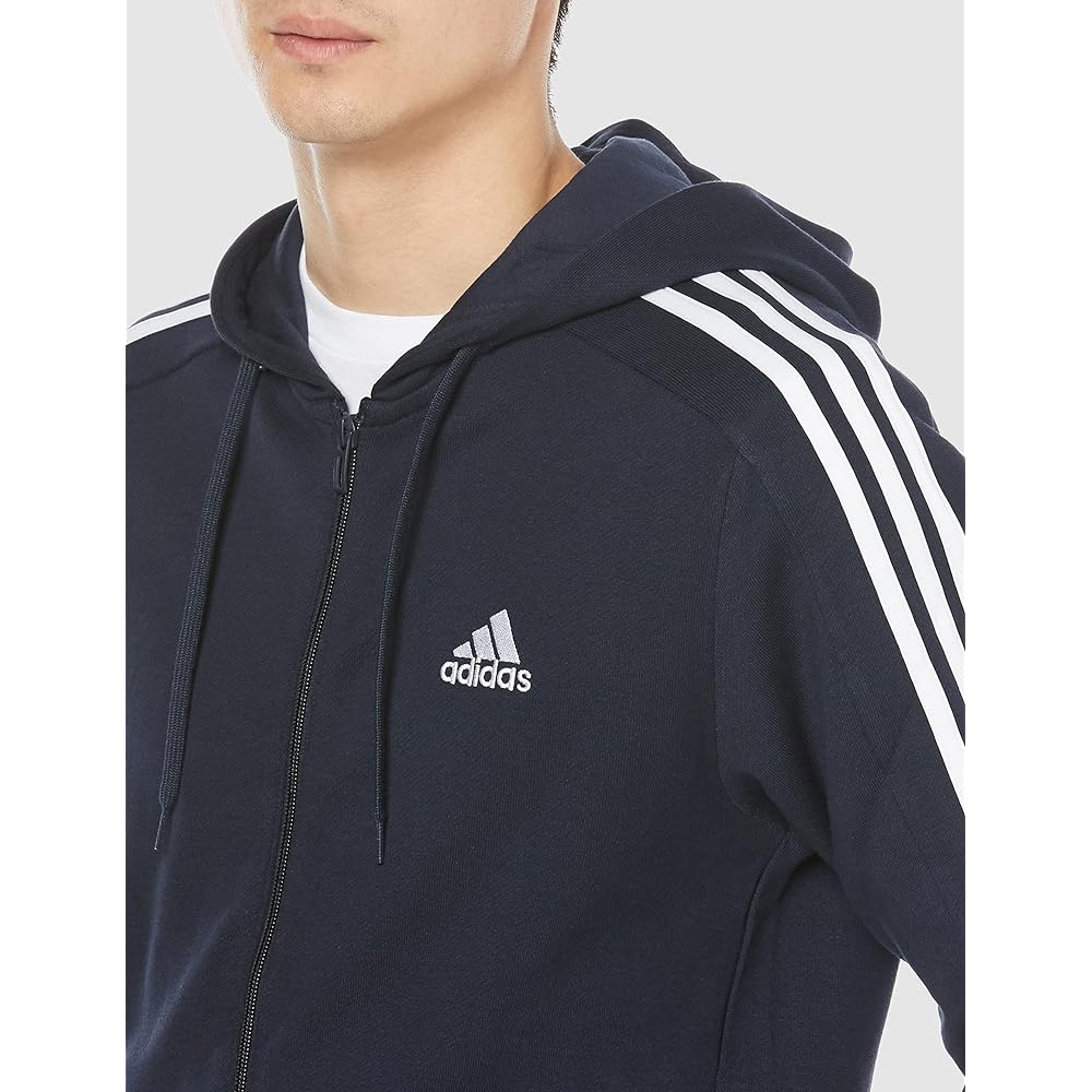 [Adidas] Essentials 3 Stripes Full Zip Hoodie Sweatshirt Hoodie Men's