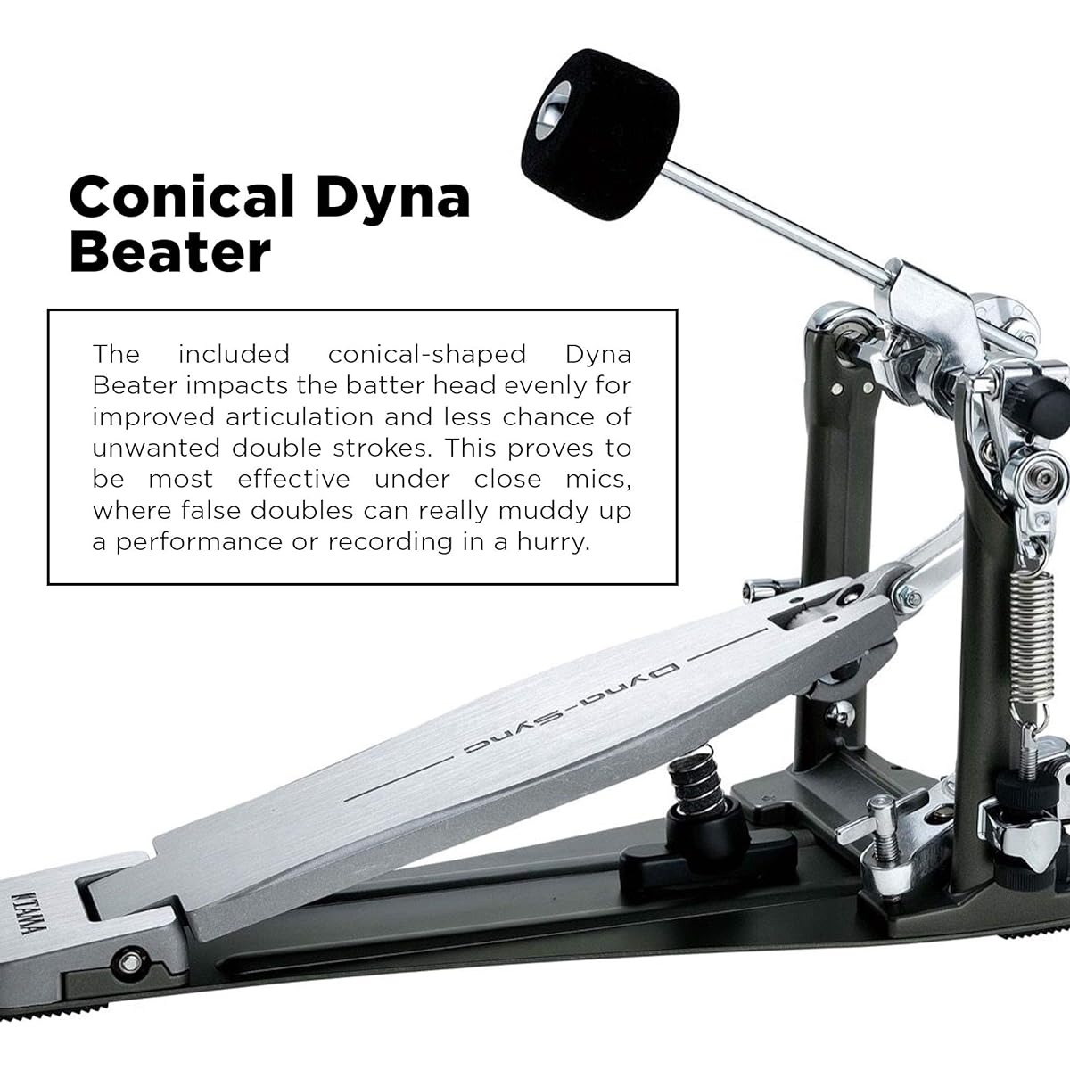 TAMA "Dyna-Sync" single drum pedal with "direct drive" method HPDS1 with dedicated hard case