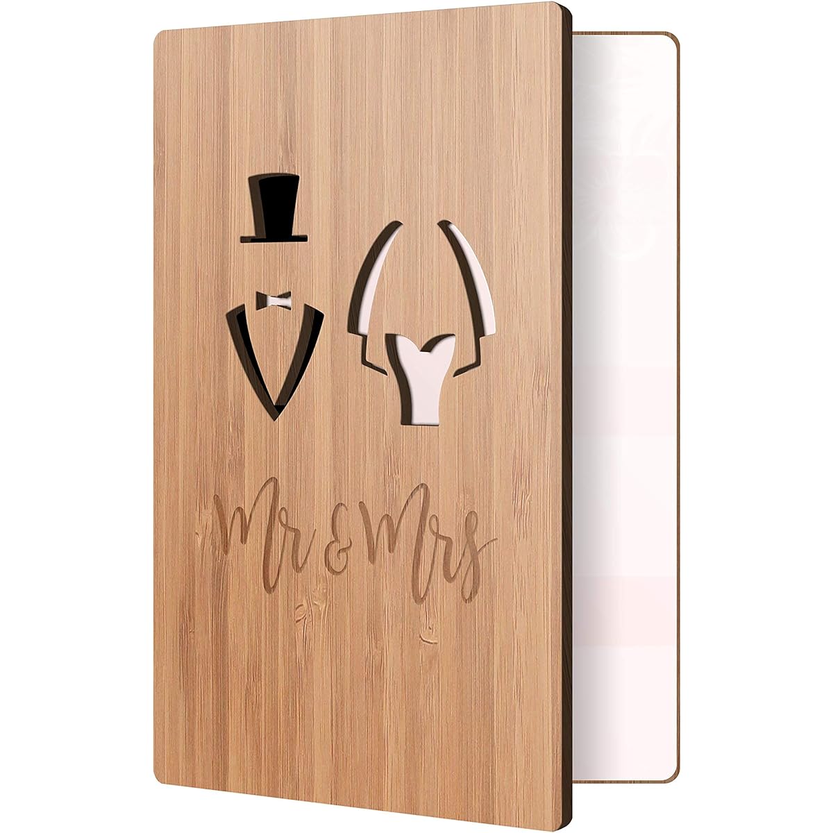 Handcrafted wedding cards made from real wood: Perfect for engagement cards, bridal showers, or congratulatory keepsakes for married couples.