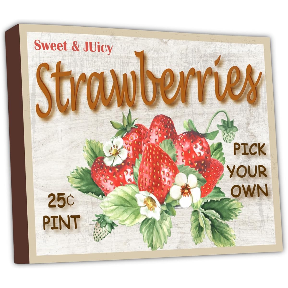 Feyerr Farmhouse Strawberry Decor Retro Decor