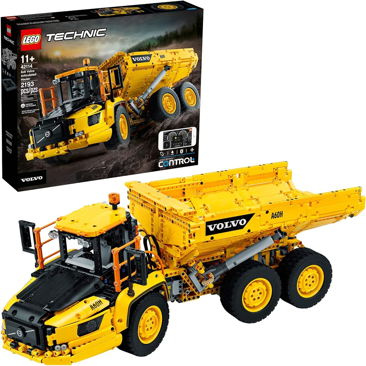 LEGO Technic 6x6 Volvo Articulated Hauler (42114) Building Kit, Volvo Truck Toy Model for Kids Who Love Construction Vehicle Playsets, New 2020 (2,193 Pieces)