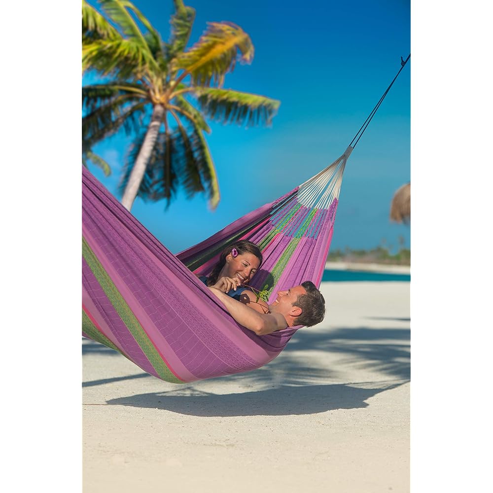 LA SIESTA Classic Hammock King Size FLORA [for 1-3 people] Made of organic cotton blossom FLH18-7