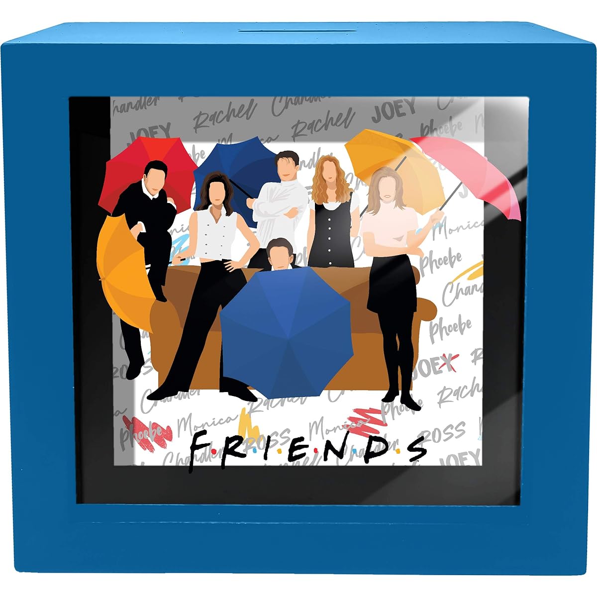 Spoontiques Friends Shadowbox Money Box, Blue