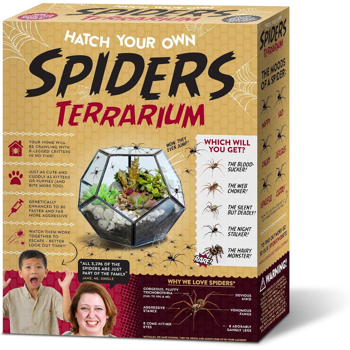 Seymour Butz Prank Gift Box Hatch Your Own Spider - Great Gag Gift Funny White Elephant Idea