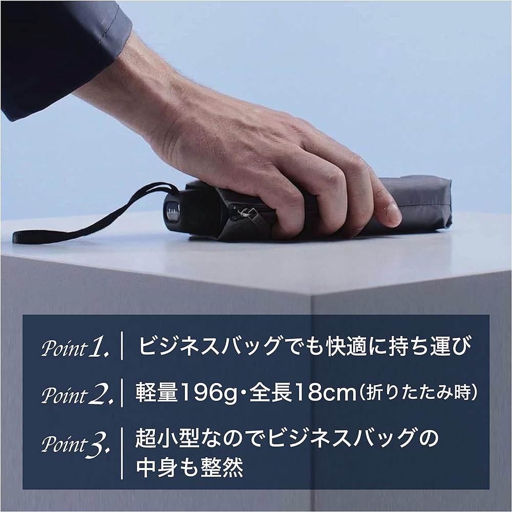 [Hirunandesu! Broadcast commemorative model] Senz Folding Umbrella, Windproof, Micro Prom Umbrella, Parasol, Ultra Lightweight, For Both Sunny and Rainy Days, UV Protection, 80x74cm (Midnight Blue)