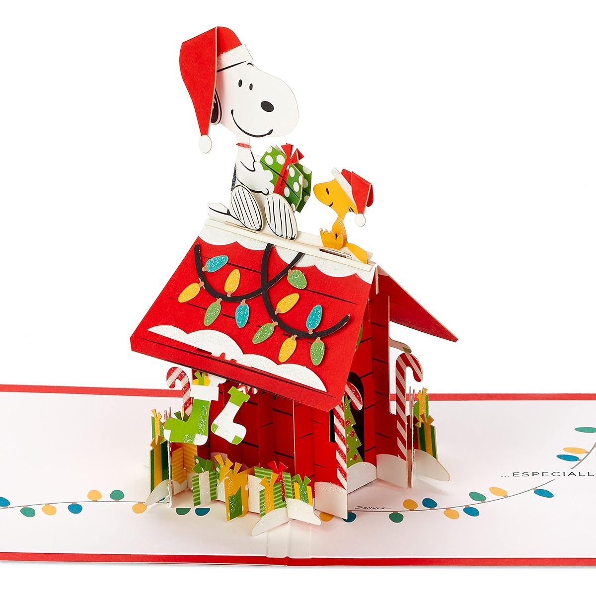 Hallmark Signature Paper Wonder Pop Up Christmas Card (Peanuts, Snoopy's Doghouse)