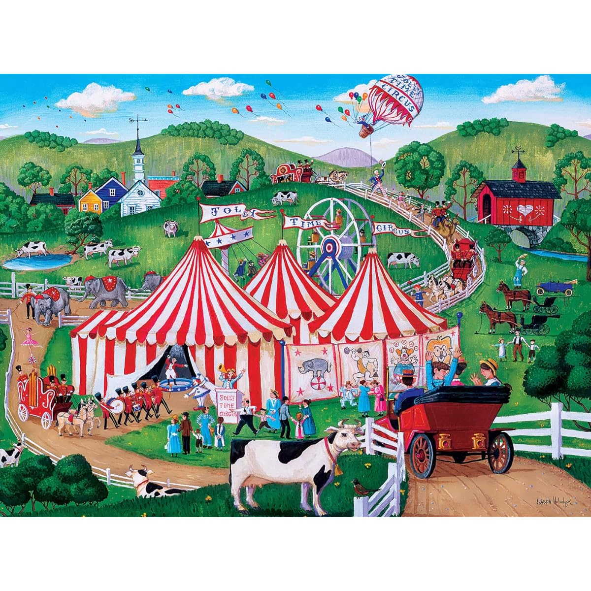 MasterPieces 300 Piece EZ Grip Jigsaw Puzzle Jolly Time Circus 18"x24"