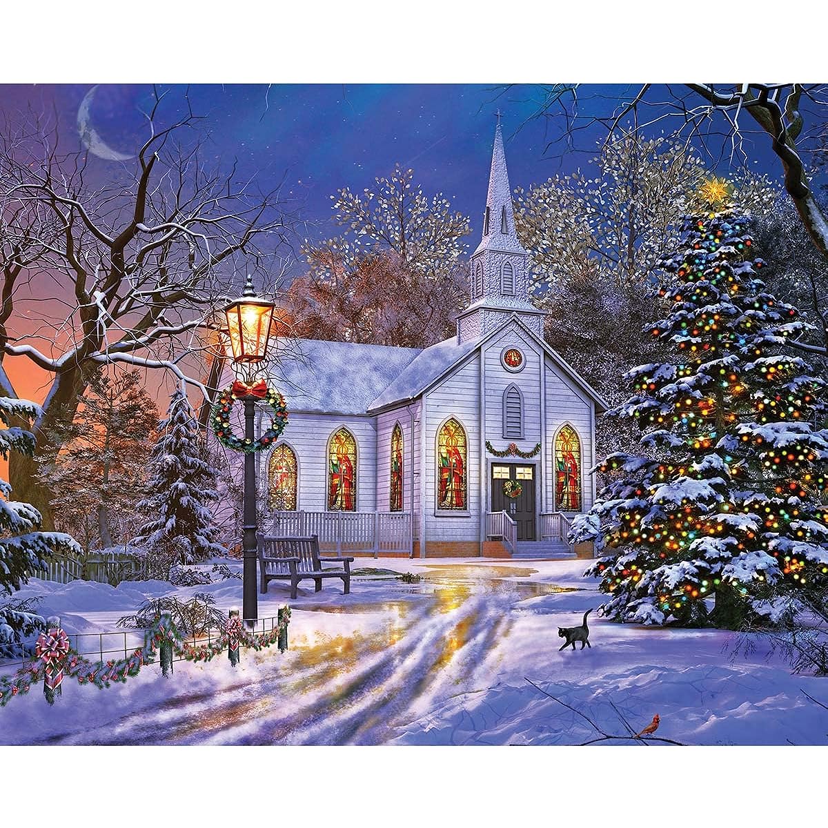 Springbok 1500 Piece Jigsaw Puzzle Winter Evening - Made in the USA