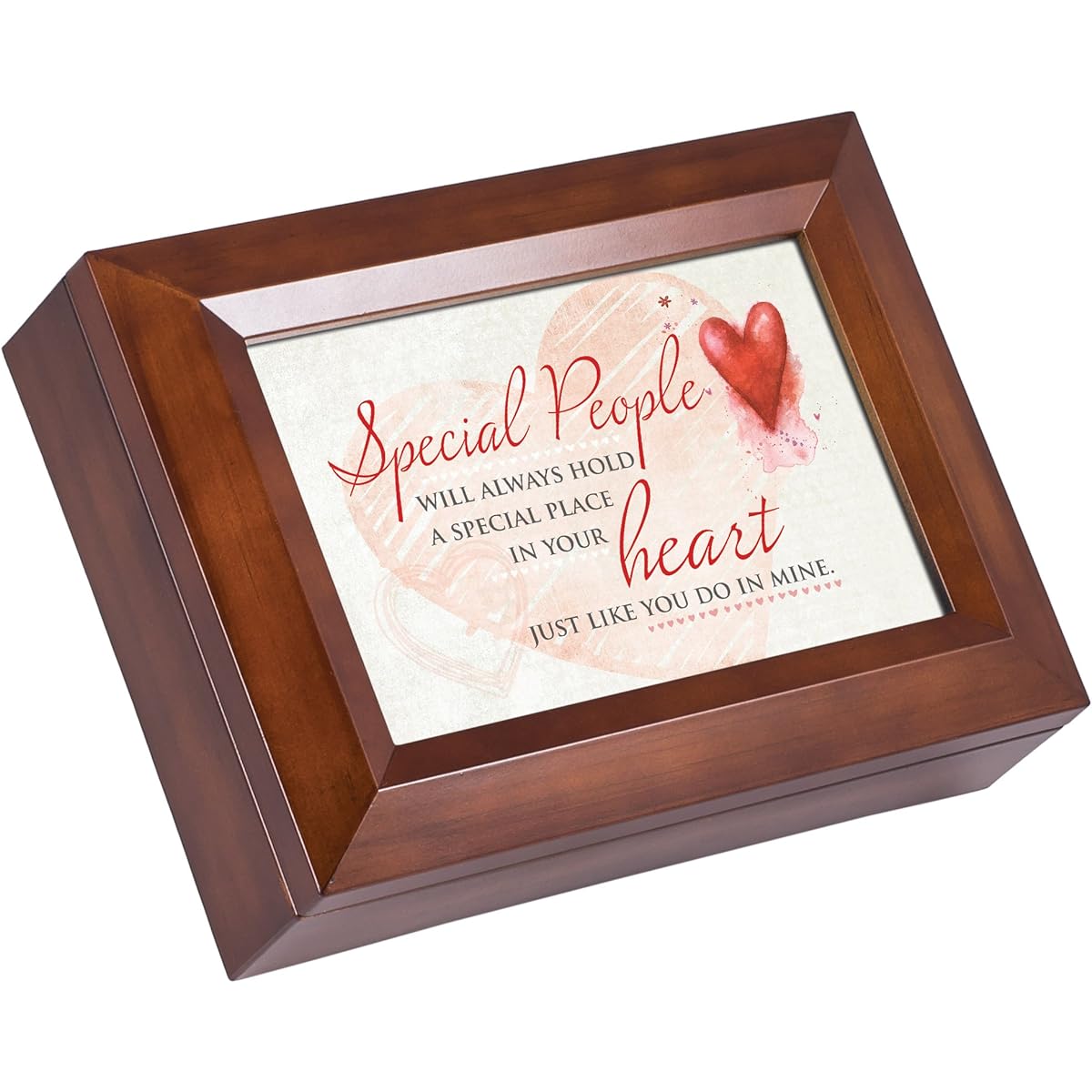 Special Someone in Your Heart Wood Finish Jewelry Music Box Plays All You Need Is Love