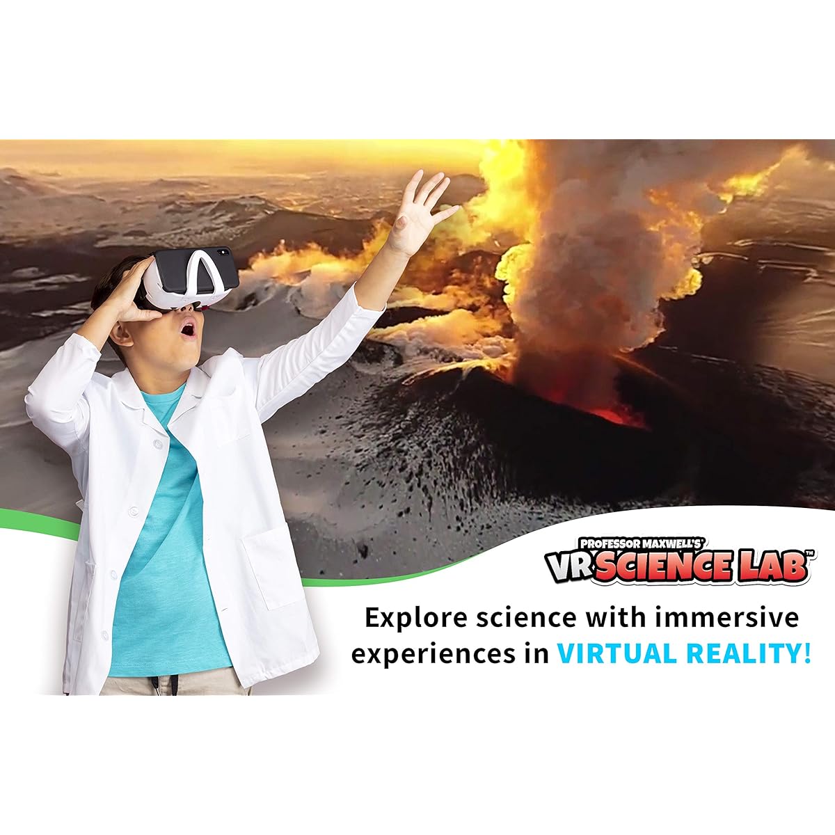 Professor Maxwell VR Science Lab Virtual Reality Kids Science Kit Books and Interactive Learning Activities Set