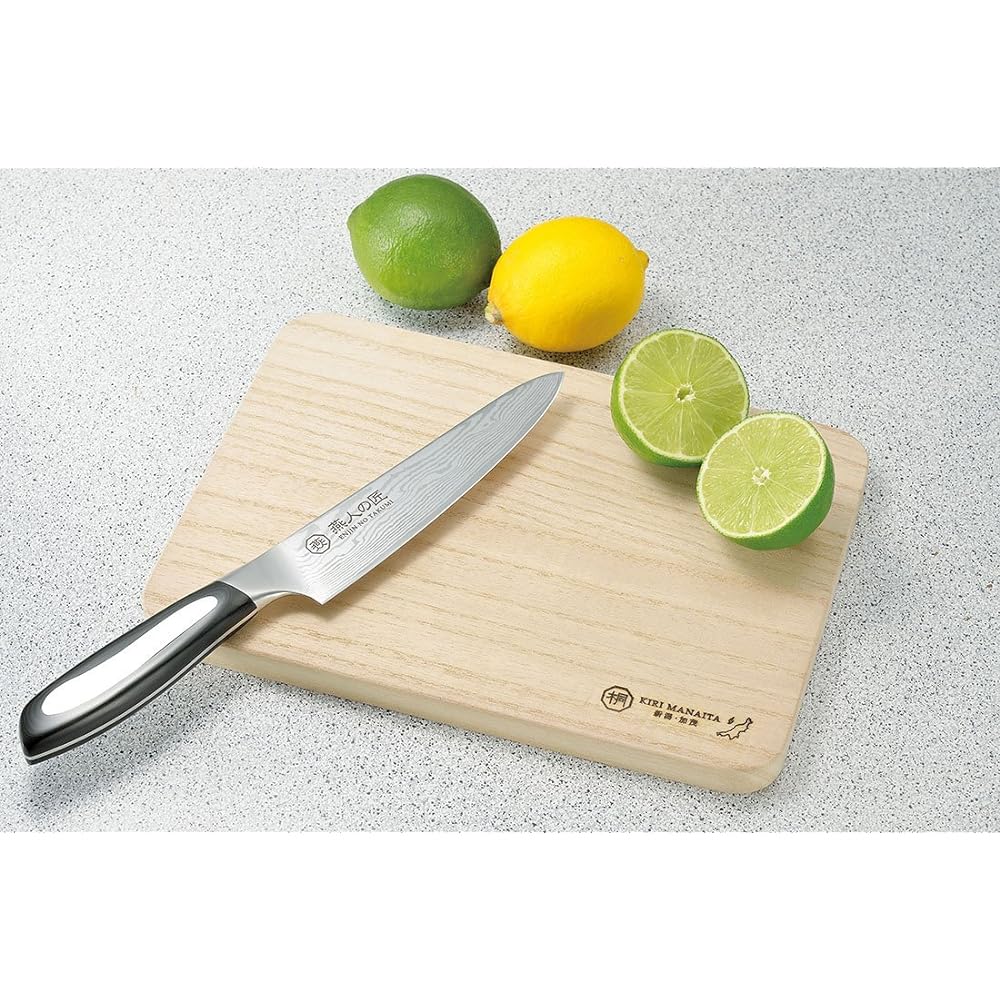 Yokoyama Tsubameto Takumi Damascus Knife Gyuto Knife 160mm & Paulownia Cutting Board ETY-3001