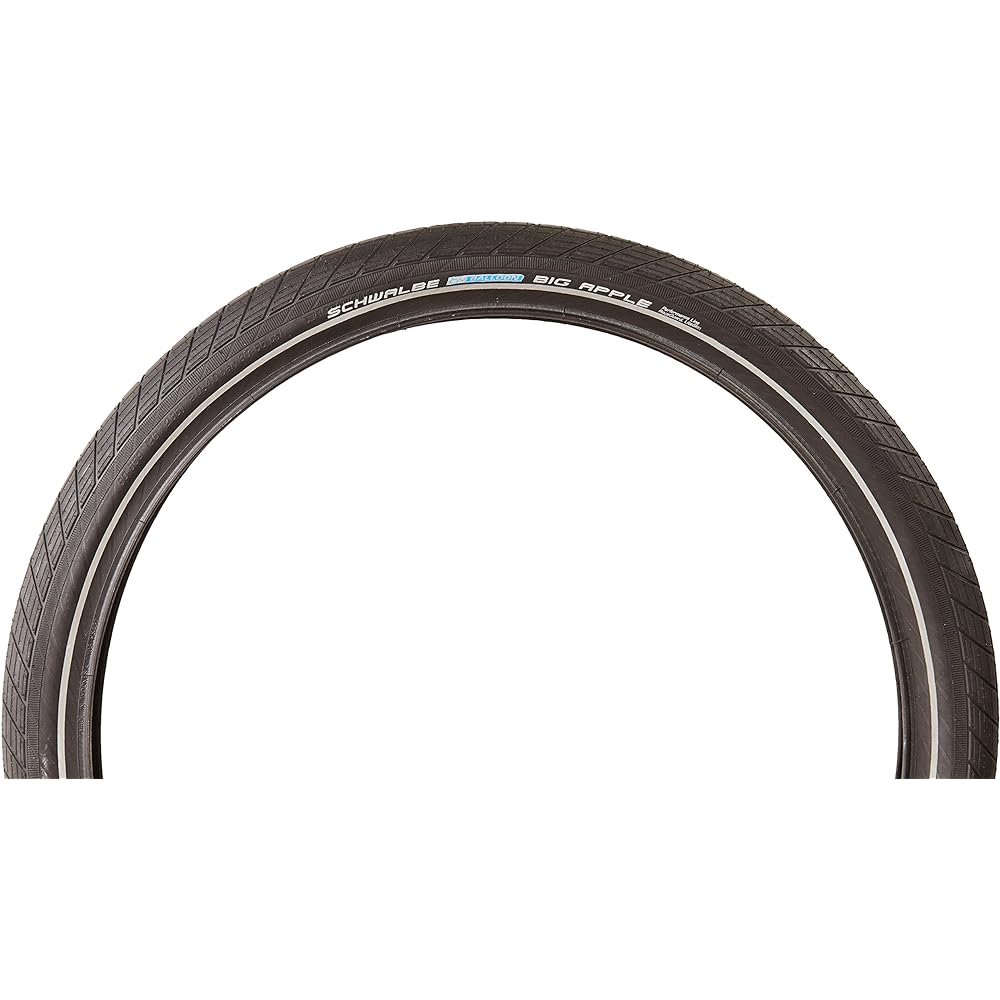 SCHWALBE [Genuine] Big Apple 26 x 2.35 Black Reflex Clincher Tire [Urban/Balloon Bike/City Riding]