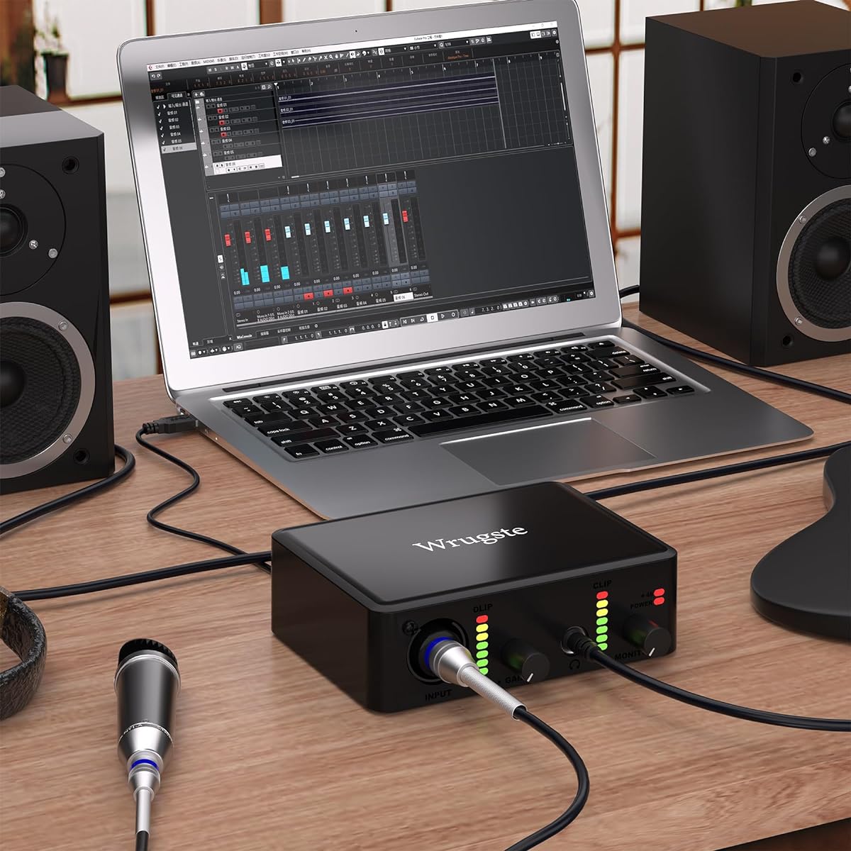 USB Audio Interface Solo Audio Interface with XLR and 1/4" (6.35mm) Jack +48V Phantom Power for Music Production Streaming Podcast Recording and Other Devices Real-time Monitoring