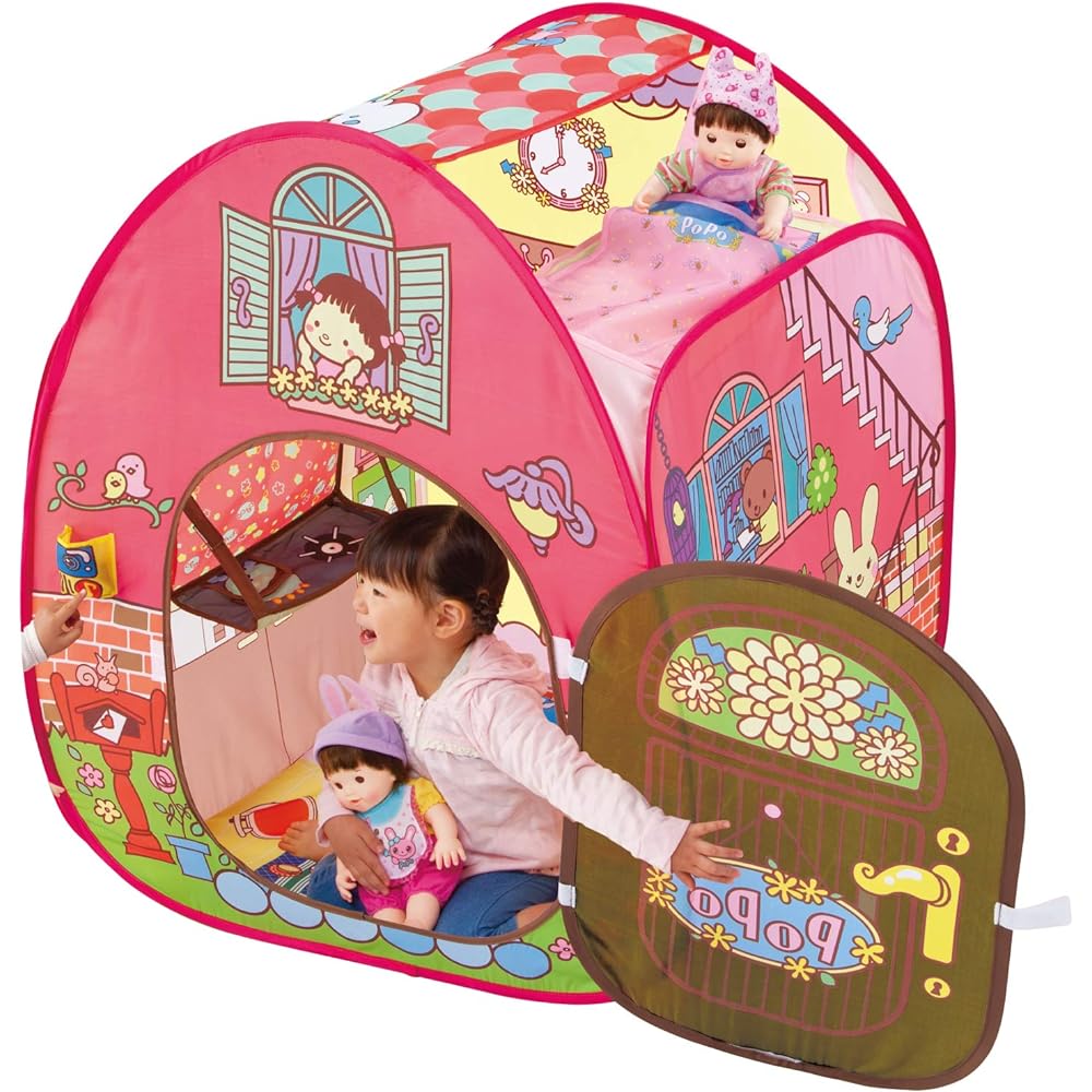 Popo-chan Tools Series with Ping Pong & Chat 2nd Floor Popo-chan House & Popo-chan's Shopping Stroller with Basket & Care Table Raspberry Pink [Set Purchase]
