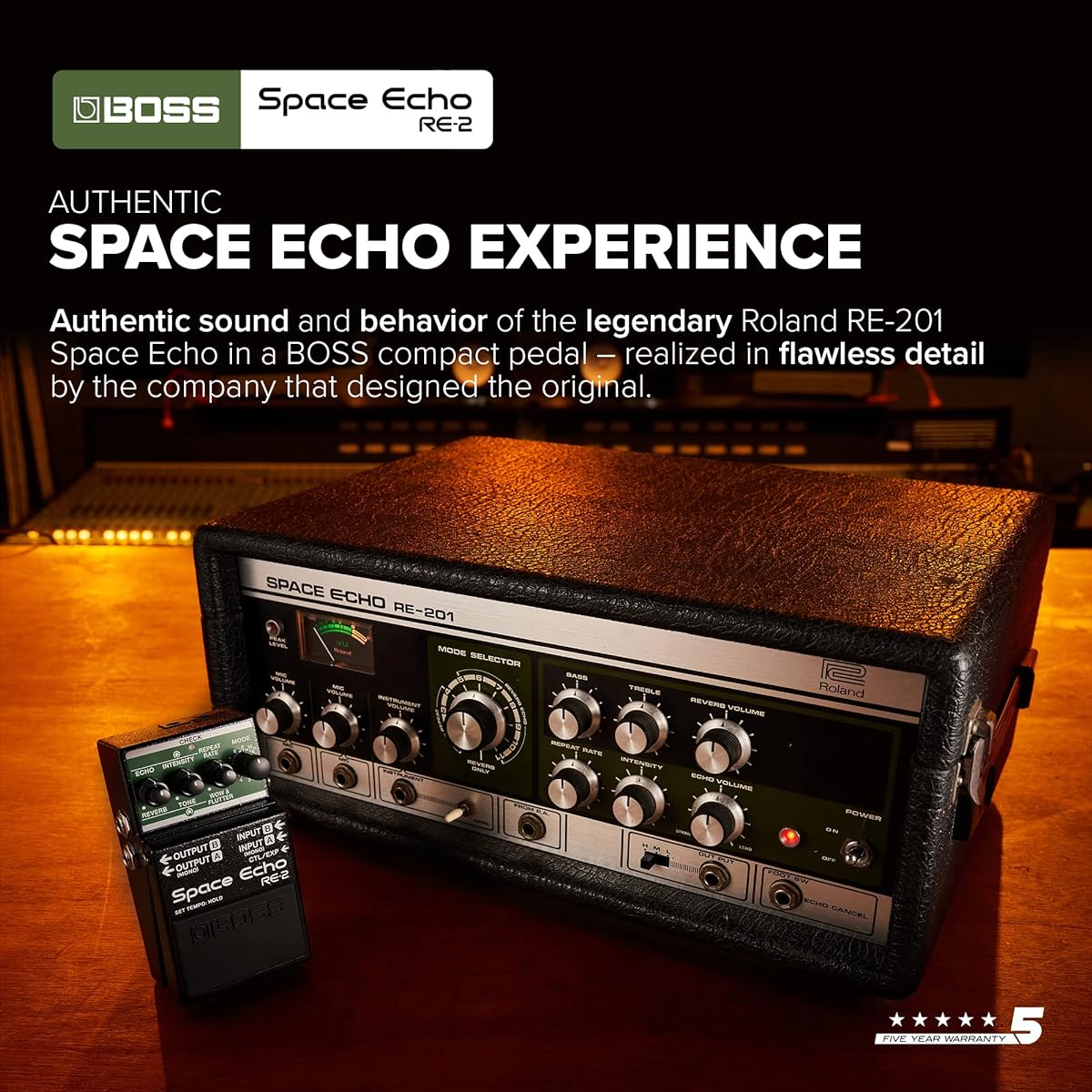 BOSS RE-2 Space Echo Space Echo Echo Delay Reverb Guitar Effector
