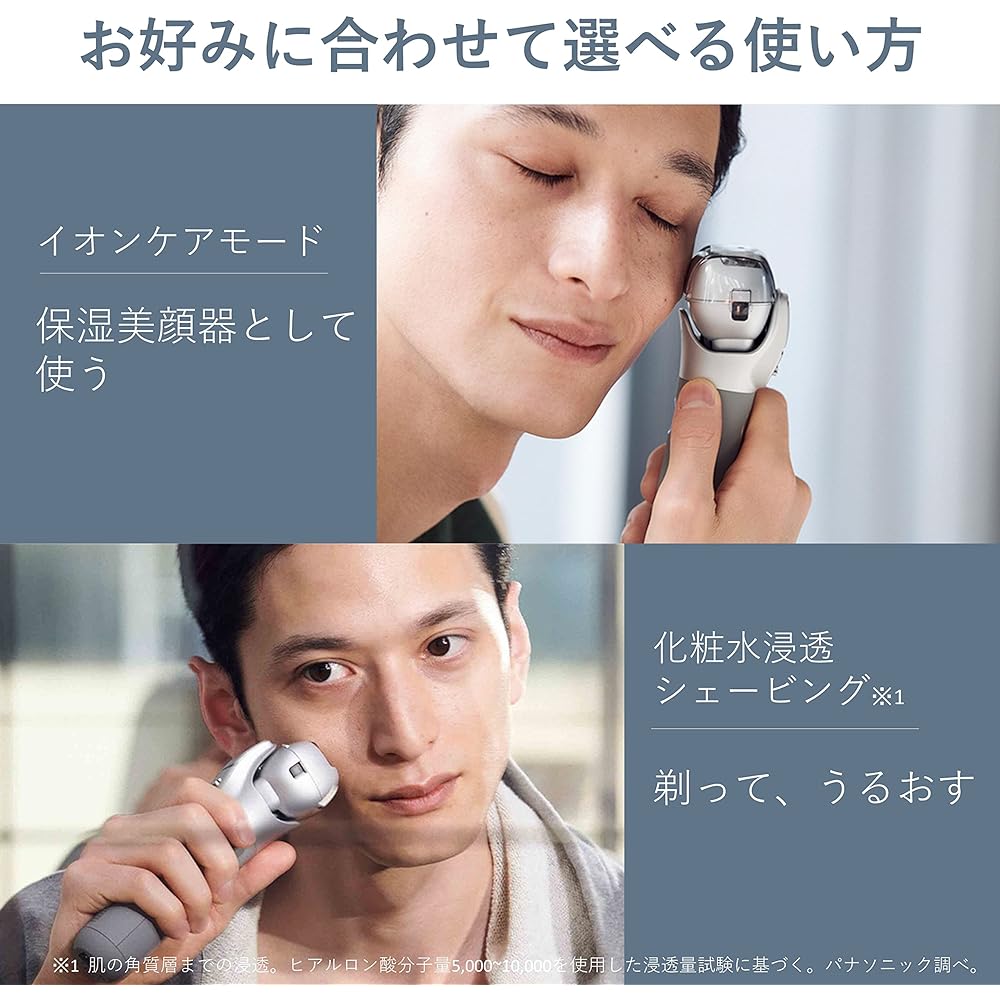 Panasonic Lamb Dash Skin Care Shaver 3 Blades Shaving in the Bath Gray ES-MT21-H