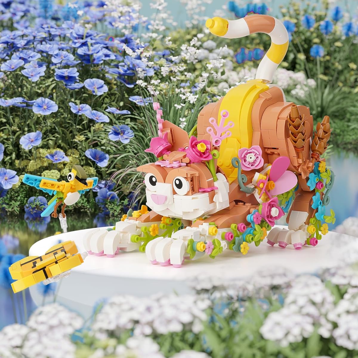 JOJO&Peach Creator 3-in-1 Flower and Cat Animal Toy Building Set STEM Toys 8+ Collectible Building Toys Creative Gifts for Kids Boys & Girls 8 9 10 12+