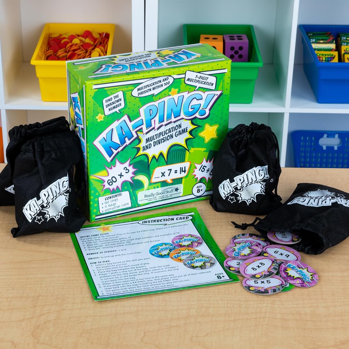 Really Good Stuff KA-PING! Multiplication and Division Game - 1 Game