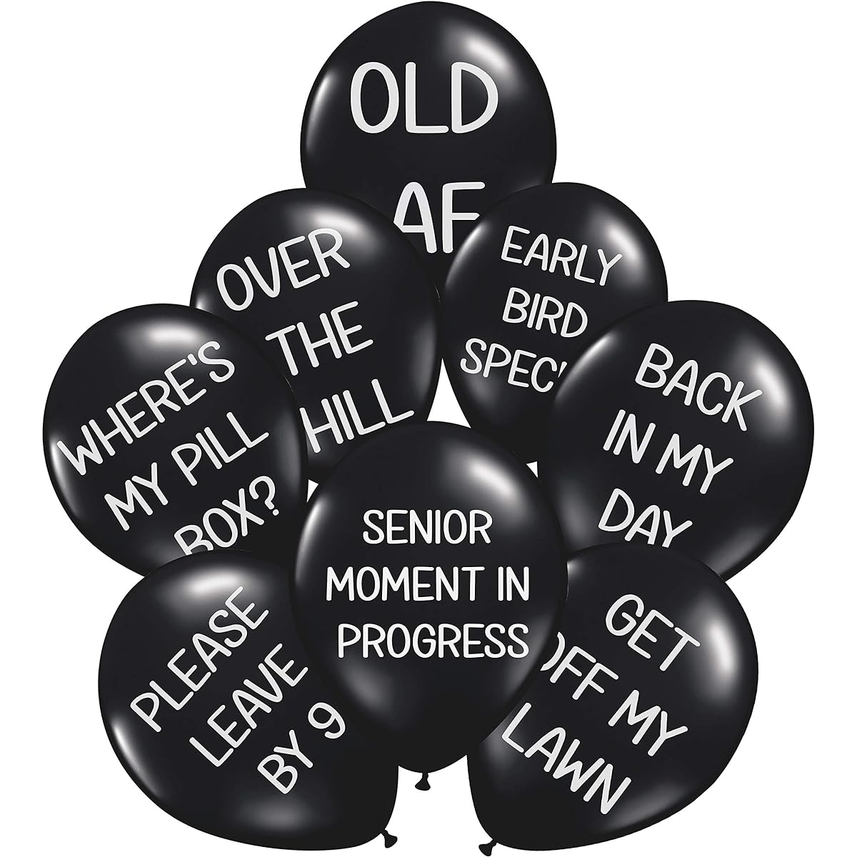 Funny Abusive Balloons | Fun Decorations for Adult Birthday Parties | Pack of 8 Different Phrases (Pack of 8)