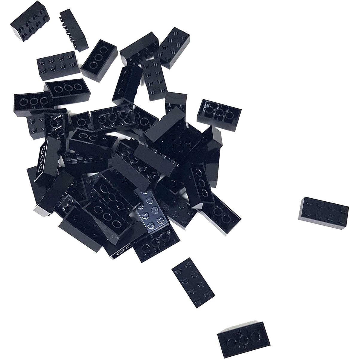 LEGO - Bricks, Black , 2x4 Studs , 50 pieces by LEGO