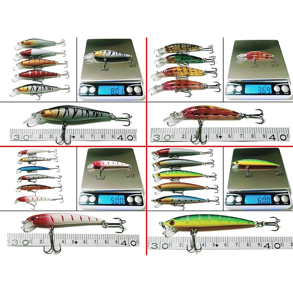 Lanx. Lure Set, 56 Pieces, Fishing Tackle Set, Large Size, River, Sea, Lake, Mountain Stream, Beginner's Fishing, Floating Minnow, Shallow Minnow, Deep Minnow, Sea Bass, Black Bass, Trout, Lure, Sea Fishing, Bass Fishing, Spoon, Blue Fish, Aging, Jigging
