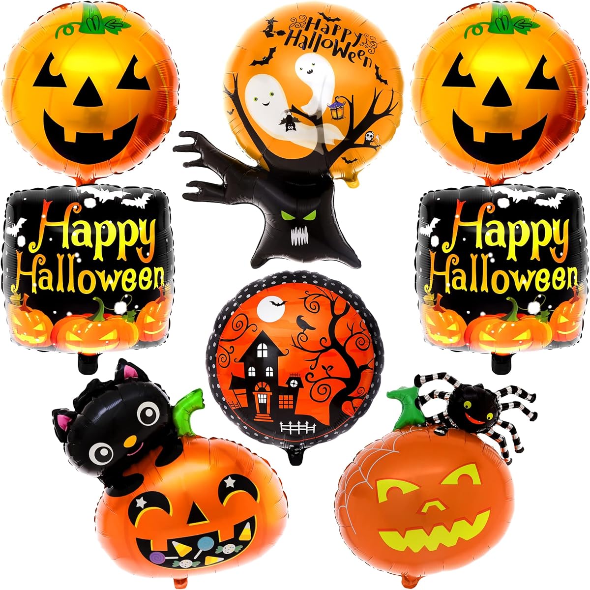 Halloween Balloon Set with Ghost Tree Foil Balloons