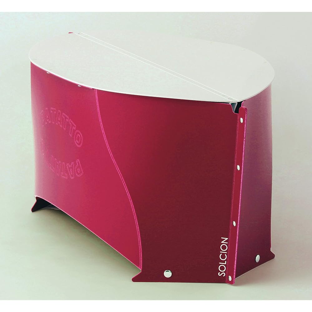 SOLCION Folding Table Patatto Table Red x Pale White PATATTO TABLE Limited Color Limited Color Space Saving Portable Outdoor Vacation
