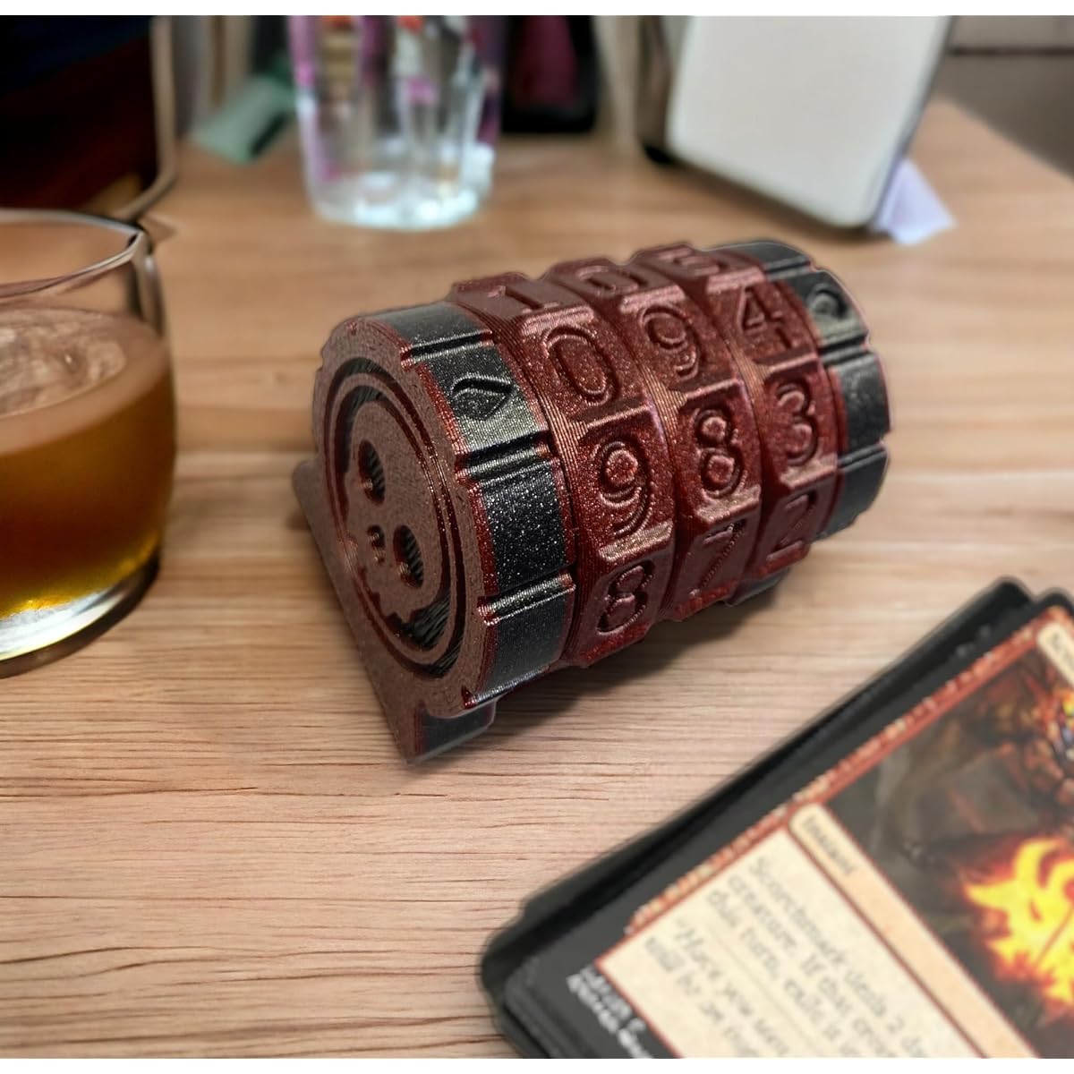 Life Counter - Game Counter - HP Tracker MTG D&D TRPG Tabletop Games Board Games Card Games (Two Red Rings)